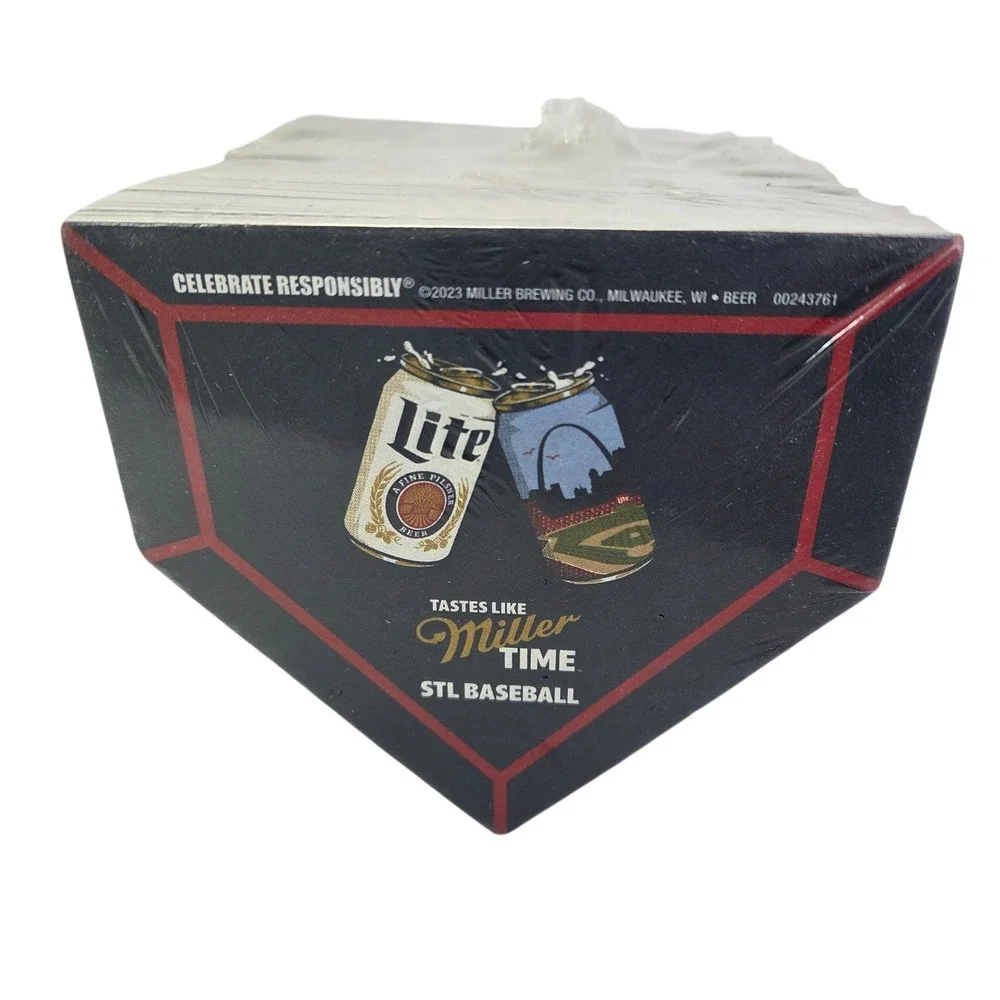 Miller Lite STL Cardinals Baseball Coasters Lot 125 St Louis MLB Homeplate Shape